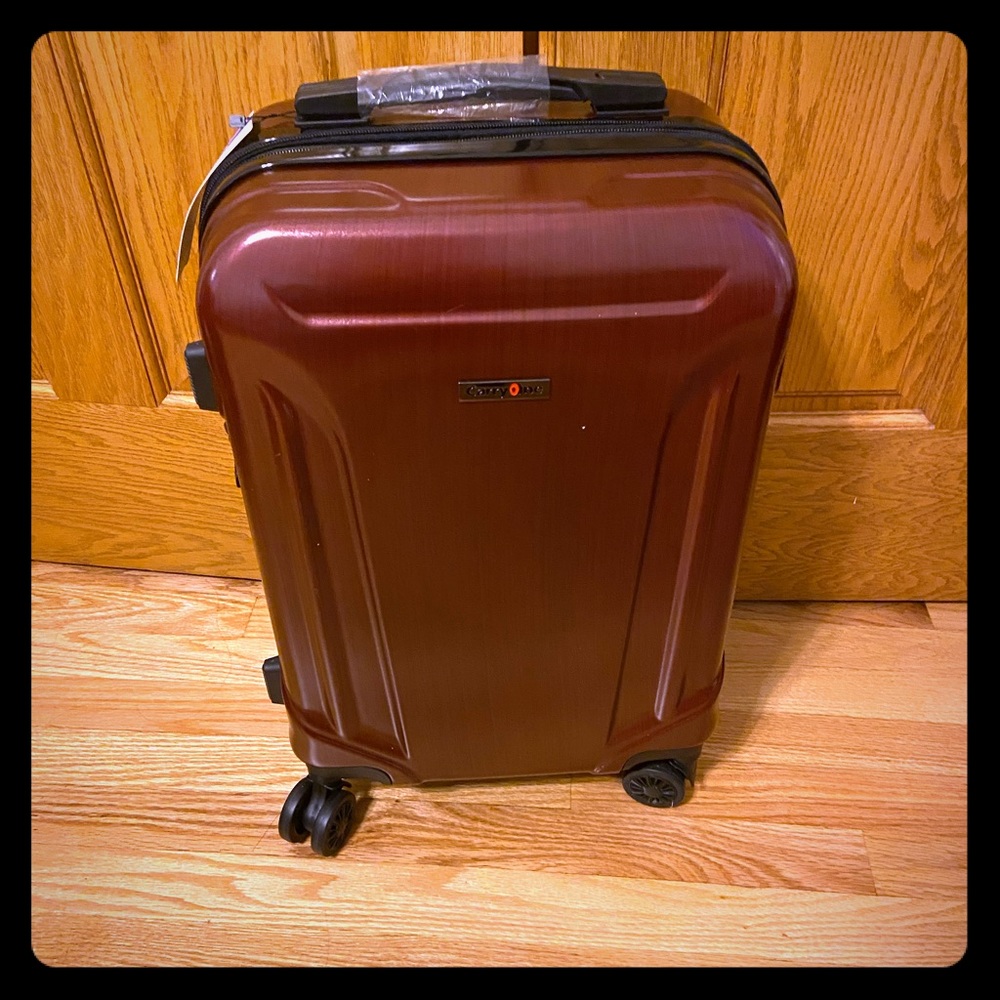 Red carry on luggage 20in